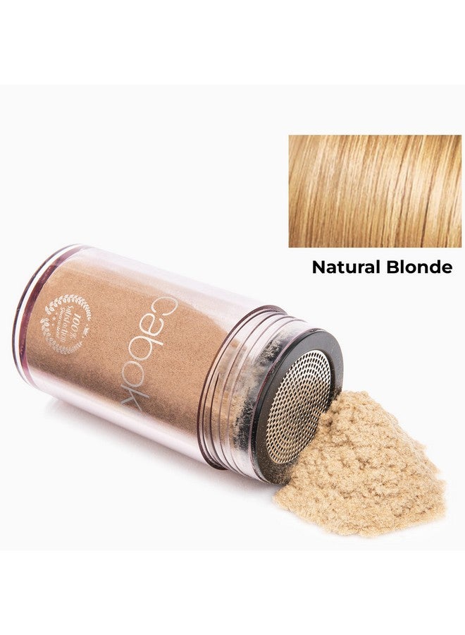 Hair Loss Concealer. Allnatural Plantbased Hair Building Fiber. Covers Bald Spot And Thinning Hair. Makes Thin Hair Look 10X Fuller Instantly (30G 90Day Supply). Natural Blonde