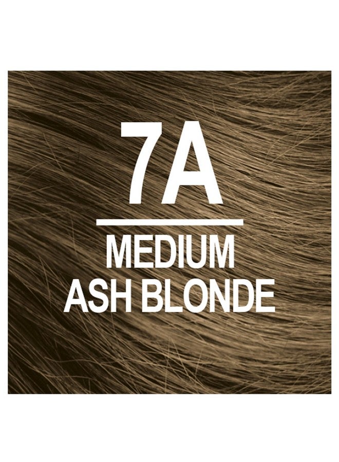 Permanent Hair Color 7A Medium Ash Blonde (Pack Of 1) Ammonia Free Vegan Cruelty Free Up To 100% Gray Coverage Long Lasting Results