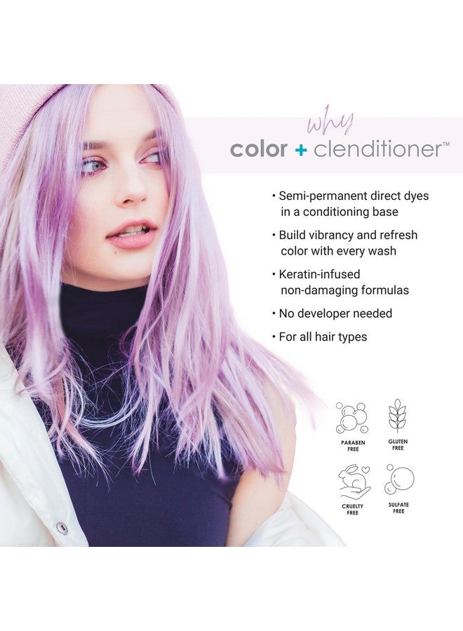 Clenditioner Lavender Hair Dye Semi Permanent Hair Color Depositing Conditioner Crueltyfree 12 Fl. Oz.