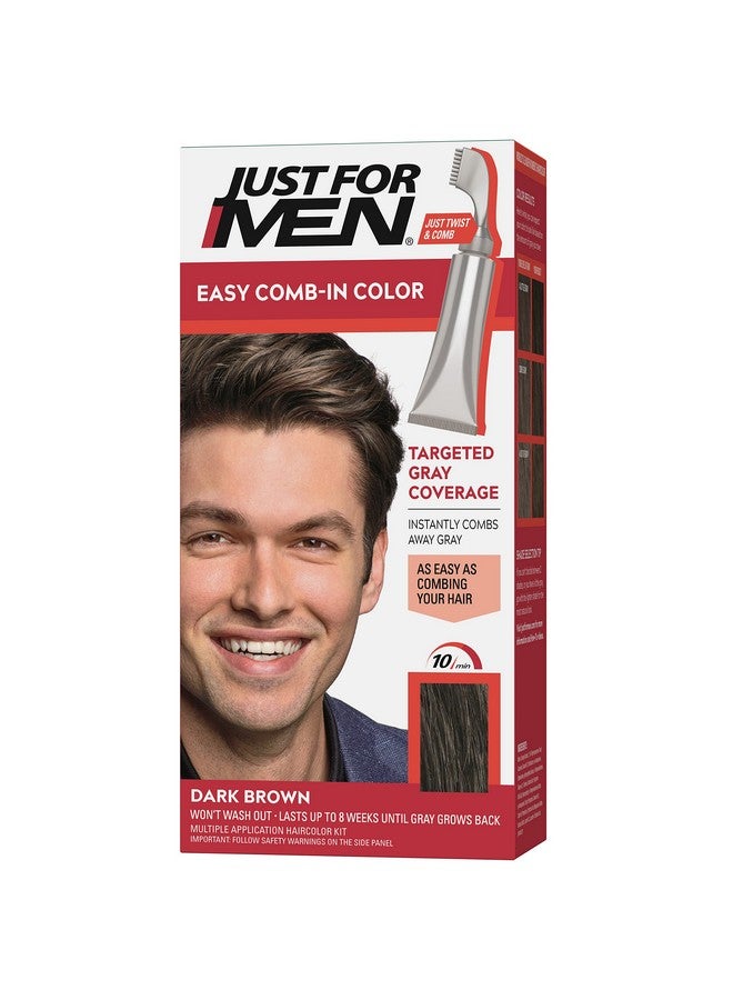 Easy Combin Color Mens Hair Dye Easy No Mix Application With Comb Applicator Dark Brown A45 Pack Of 1