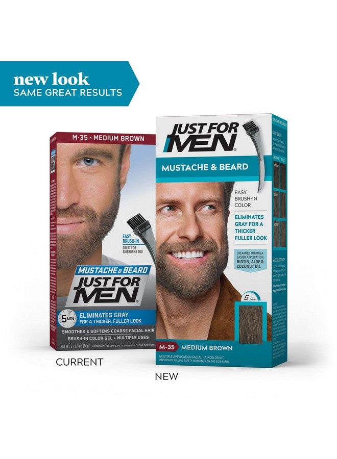 Color Gel Mustache & Beard M35 Medium Brown 1 Ea (Pack Of 6)