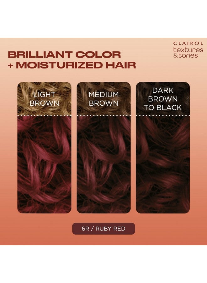 Textures & Tones Permanent Hair Dye 6R Ruby Red Hair Color Pack Of 1