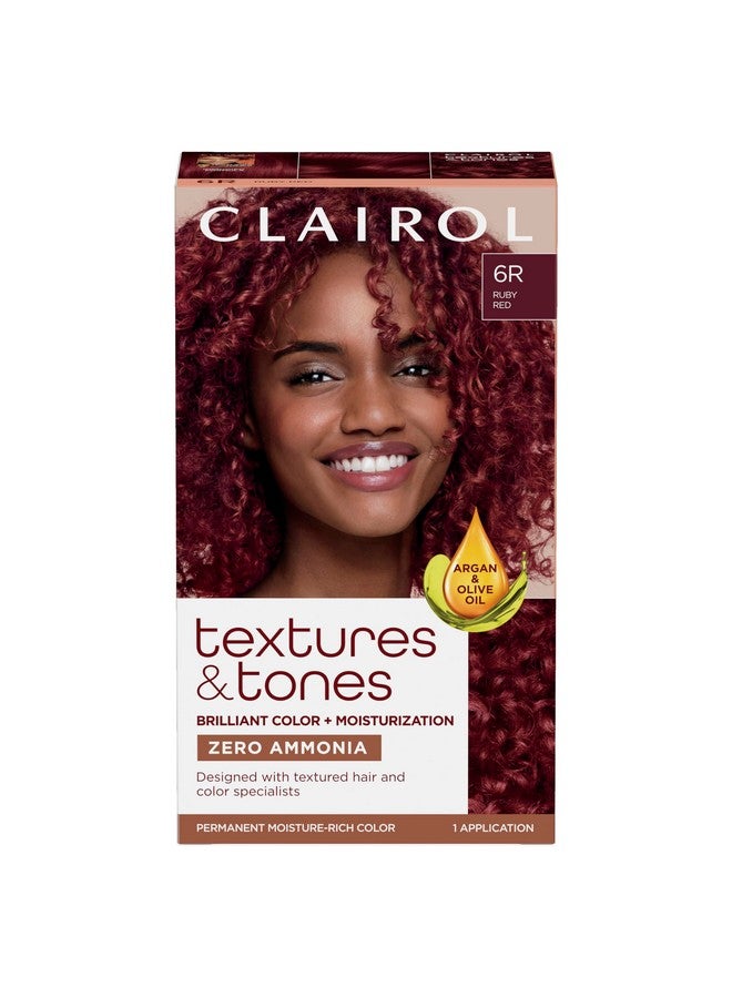 Textures & Tones Permanent Hair Dye 6R Ruby Red Hair Color Pack Of 1