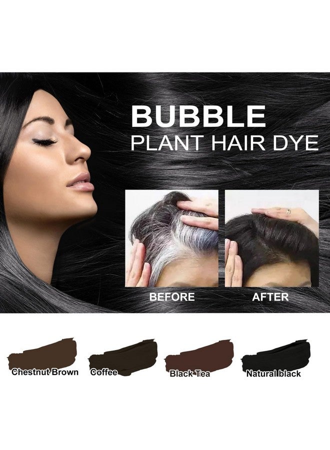 Huang Yi Natural Plant Hair Dye New Botanical Bubble Hair Dye 30Ml 10Packs/Box Pure Plant Extract For Grey Hair Color Bubble Dye New Botanical Bubble Hair Shampoo (Natural Black)