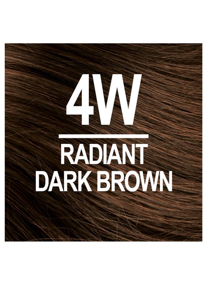 Permanent Hair Color 4W Radiant Dark Brown (Pack Of 1) Ammonia Free Vegan Cruelty Free Up To 100% Gray Coverage Long Lasting Results (Packaging May Vary)