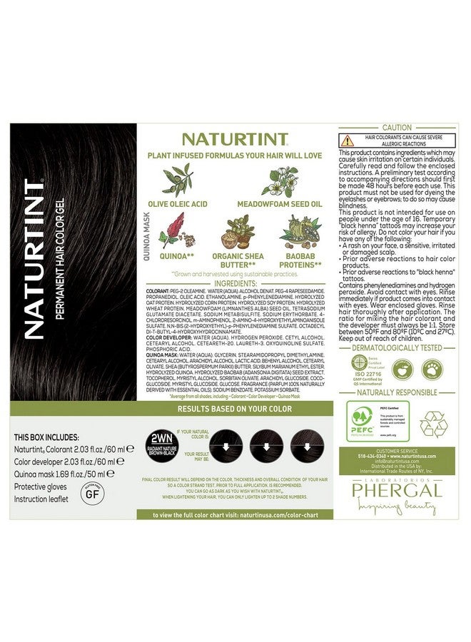 Permanent Hair Color 2Wn Radiant Nature Brown Black (Pack Of 1) Ammonia Free Vegan Cruelty Free Up To 100% Gray Coverage Long Lasting Results (Packaging May Vary)