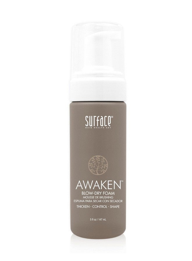 Awaken Thickening Blow Dry Foam Protect Strengthen Fine & Fragile Hair 5 Fl. Oz.