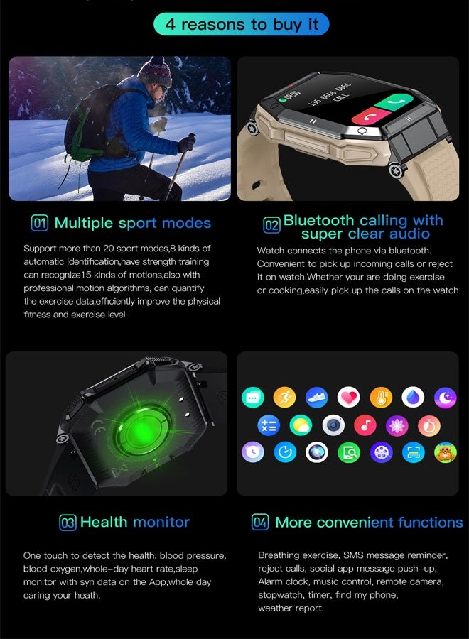 Men's Smart Watch Sports Waterproof Watch 1.85