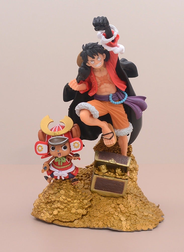 One Piece Luffy Chopper Hand-made Statue Doll Anime Peripheral Model Toy