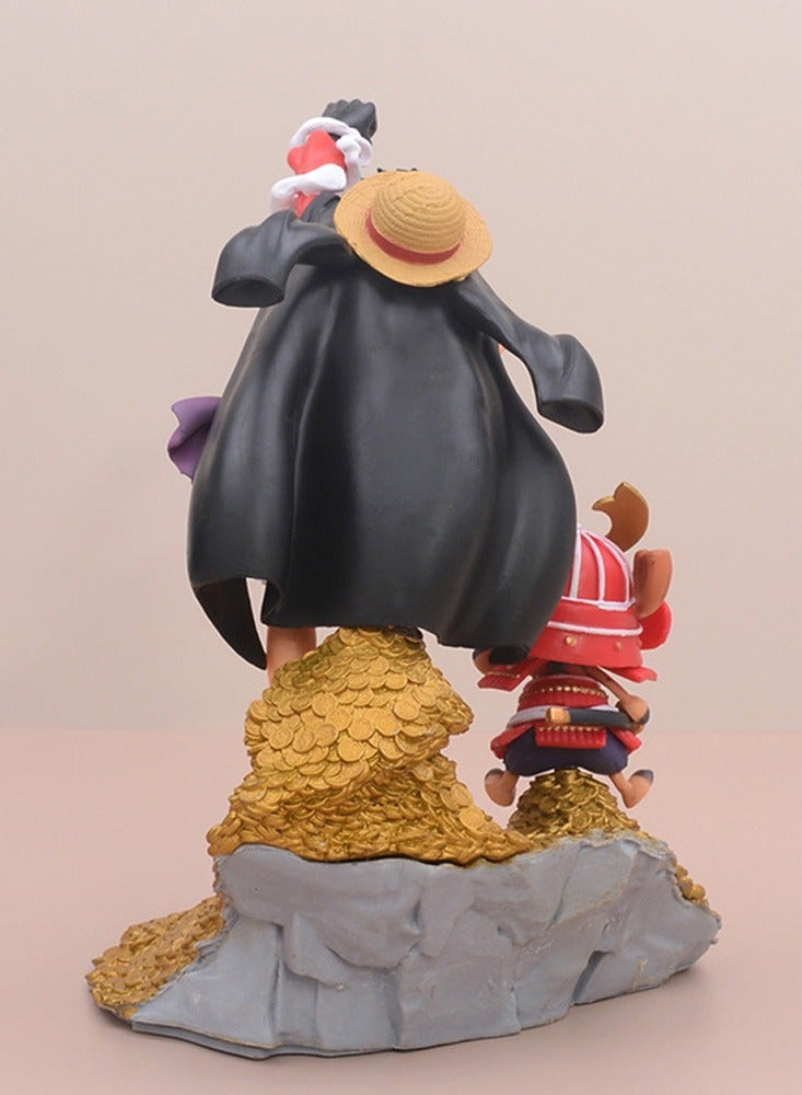 One Piece Luffy Chopper Hand-made Statue Doll Anime Peripheral Model Toy