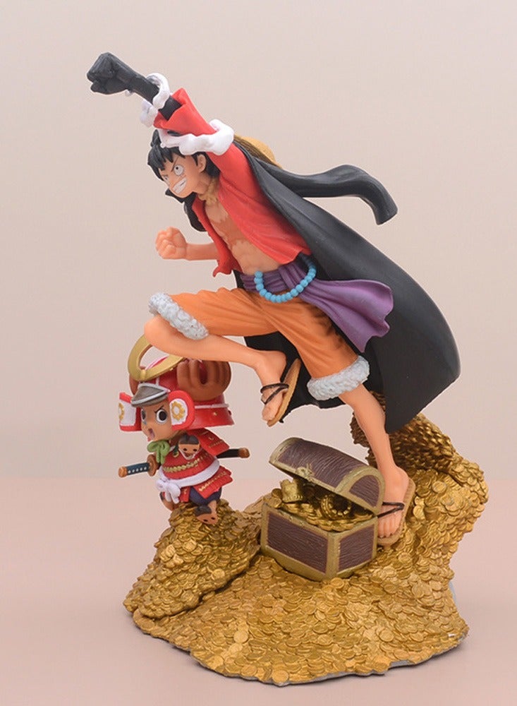 One Piece Luffy Chopper Hand-made Statue Doll Anime Peripheral Model Toy