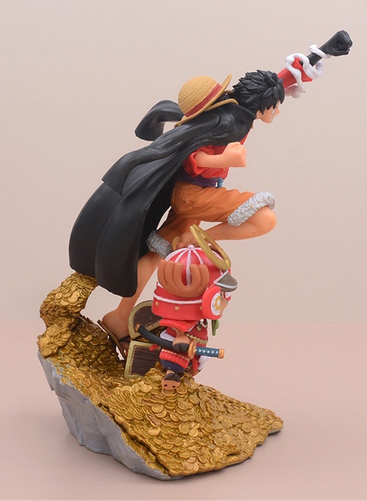 One Piece Luffy Chopper Hand-made Statue Doll Anime Peripheral Model Toy