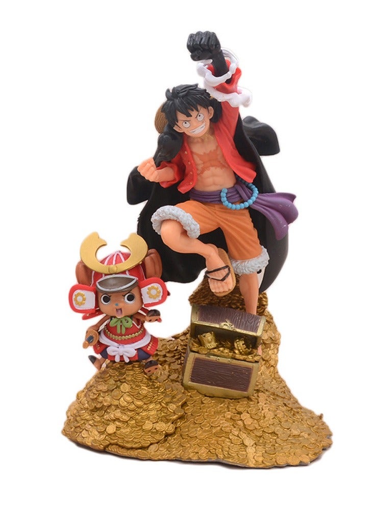 One Piece Luffy Chopper Hand-made Statue Doll Anime Peripheral Model Toy