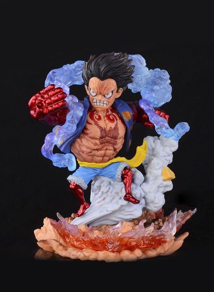 One Piece Fourth Gear Luffy Ape King Gun Mingge Battle Scene Hand Statue Doll Animation Peripheral Model Toy