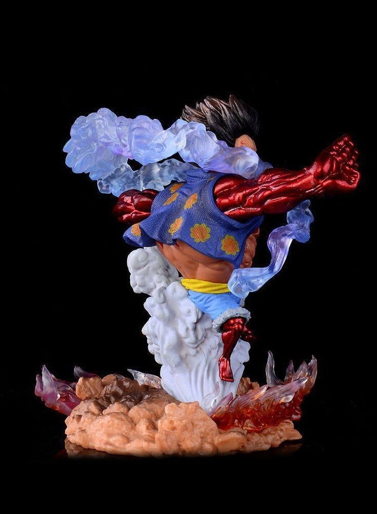 One Piece Fourth Gear Luffy Ape King Gun Mingge Battle Scene Hand Statue Doll Animation Peripheral Model Toy