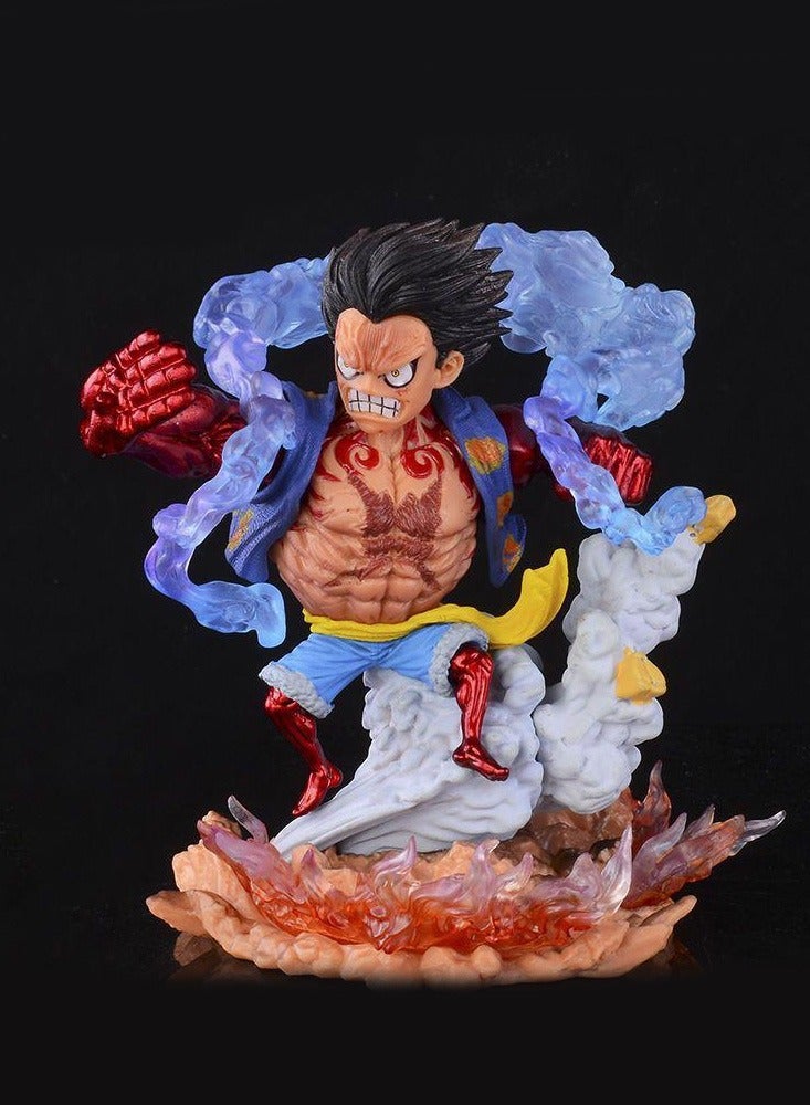 One Piece Fourth Gear Luffy Ape King Gun Mingge Battle Scene Hand Statue Doll Animation Peripheral Model Toy