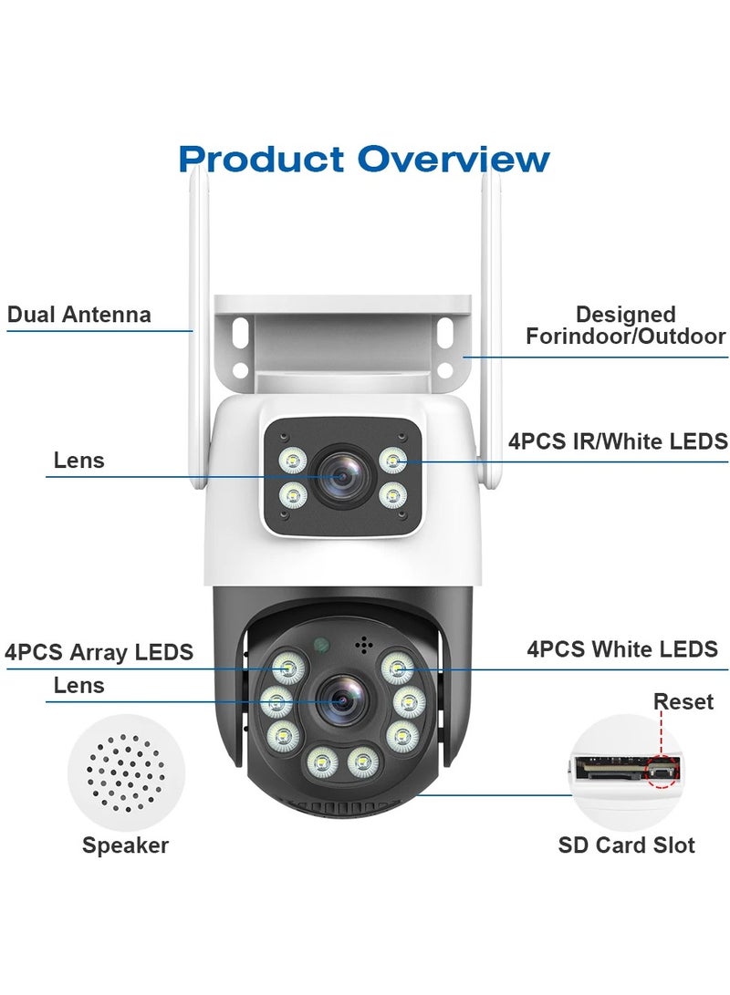 Gun-Ball Linkage Triple Camera 9 Million 5x Optical Zoom Dual-Camera Three-Eye Binocular Camera