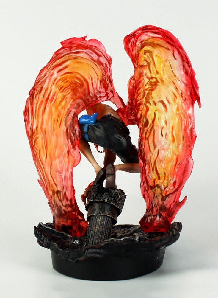 One Piece Anime Reborn from the Fire Fire Fist Ace Statue Doll Peripheral Model Toy