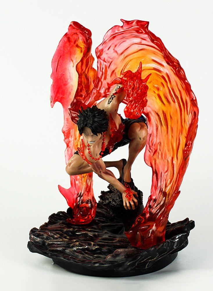 One Piece Anime Reborn from the Fire Fire Fist Ace Statue Doll Peripheral Model Toy