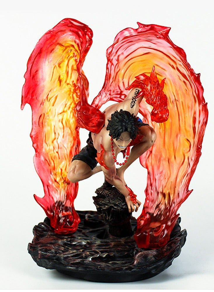 One Piece Anime Reborn from the Fire Fire Fist Ace Statue Doll Peripheral Model Toy