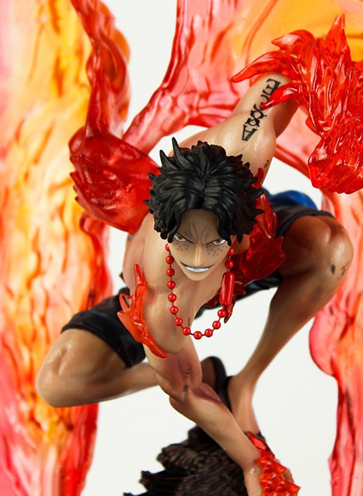 One Piece Anime Reborn from the Fire Fire Fist Ace Statue Doll Peripheral Model Toy