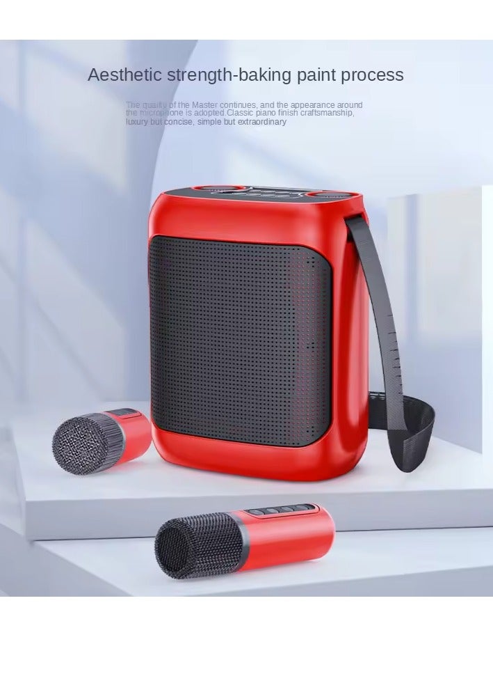 YS-220 Wireless Microphone UHF Dual Portable Handheld Dynamic Karaoke Mic