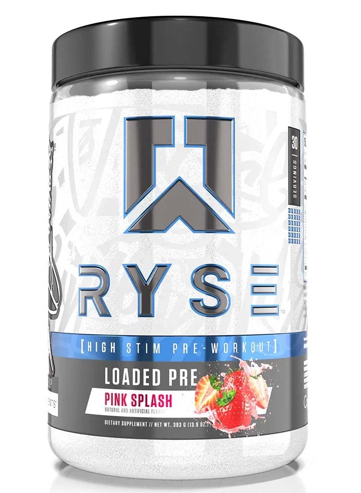 Loaded Pre Workout Pink Splash Flavours 30 Servings 393 g