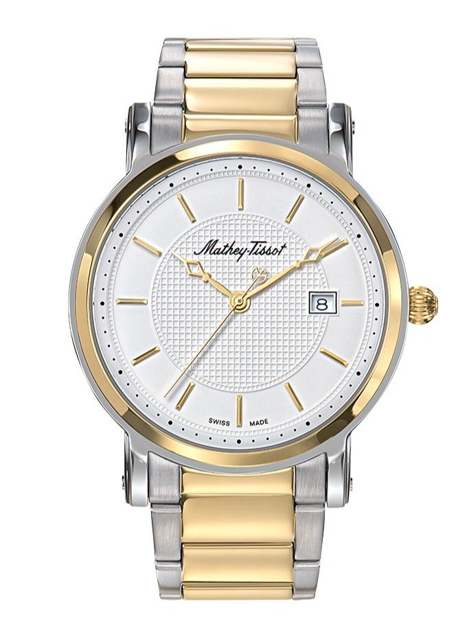 City Metal White Dial Men's Watch HB611251MBI, Analog Display and Stainless Steel Strap, White