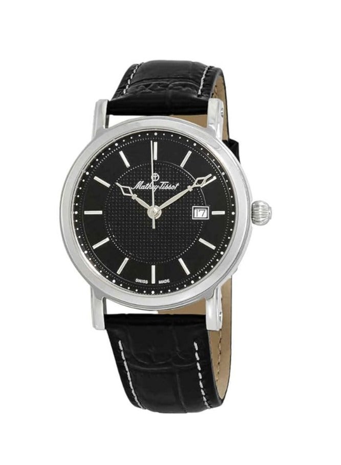 Mathey-Tissot Men's City 38 mm H611251AN Watch With Leather Strap