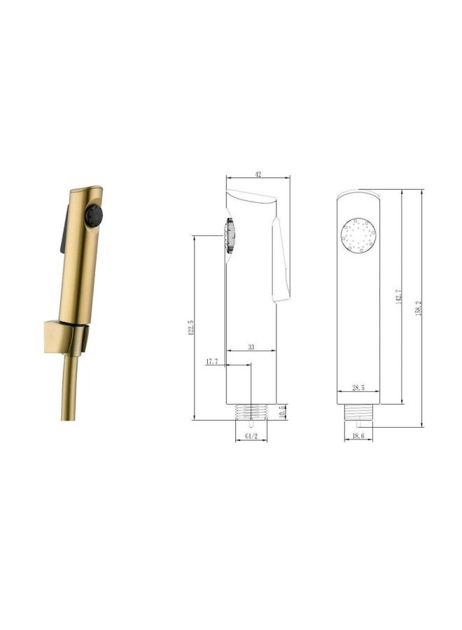 Milano Phantom Bidet Set - Brushed Gold â€“ With 3-Year Warranty