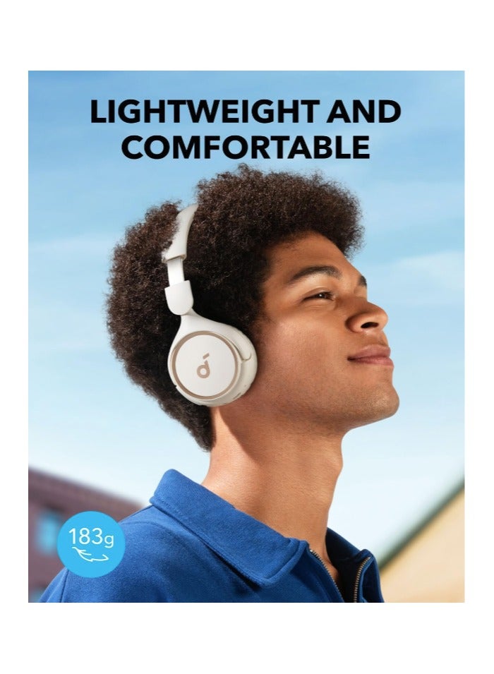 H30i Wireless On-Ear Headphones, Foldable Design, Pure Bass, 70H Playtime, Bluetooth 5.3, Lightweight and Comfortable, App Connectivity, Multipoint Connection White