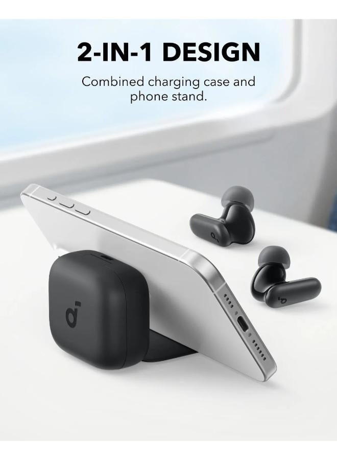 R50i NC by Anker Noise Cancelling Earbuds, Strong and Smart Noise Cancelling, Powerful Bass, 45H Playtime, 2-in-1 Case and Phone Stand, IP54, Wireless Earbuds, Bluetooth 5.4, App Control Black