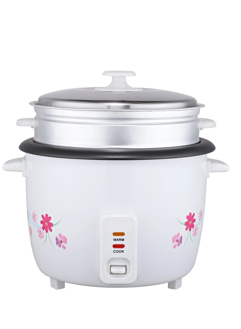 3 in 1 Rice Cooker 1.5L, One Key Start Electric Rice Cooker With Steaming Basket