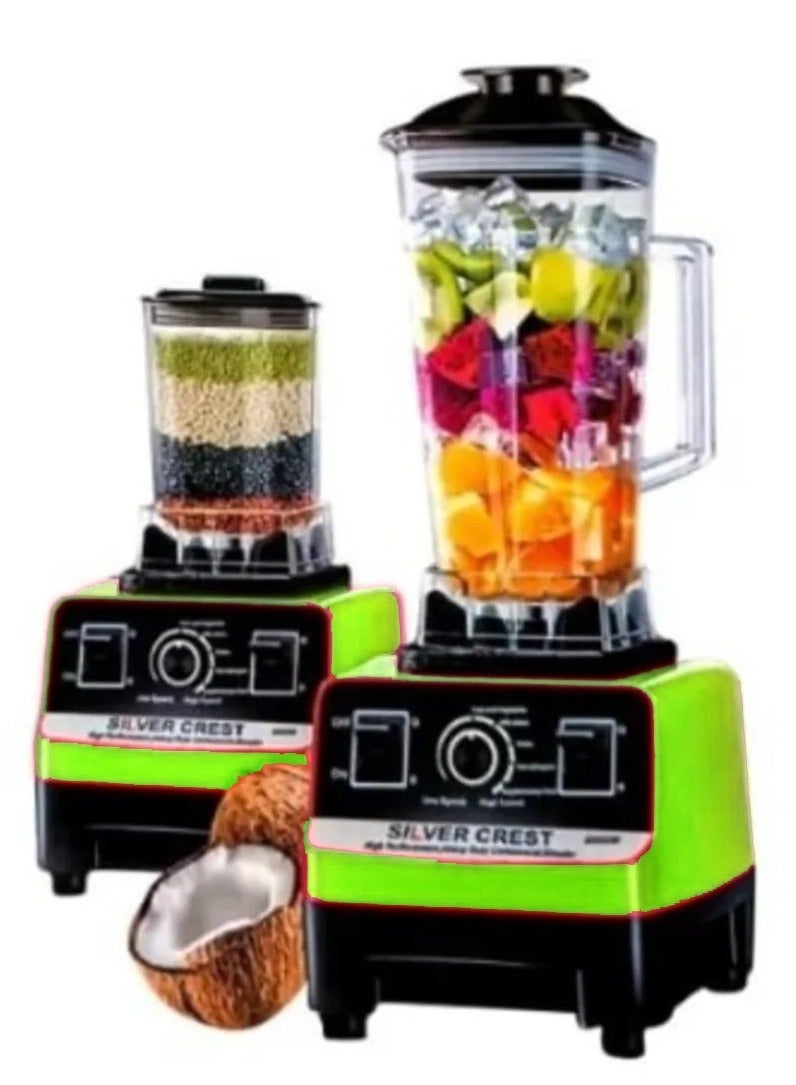 Silver Crest Heavy Duty Blender/Juicer for Commercial Use, 2 Jar, 2.5L, 8000W-Multicolour