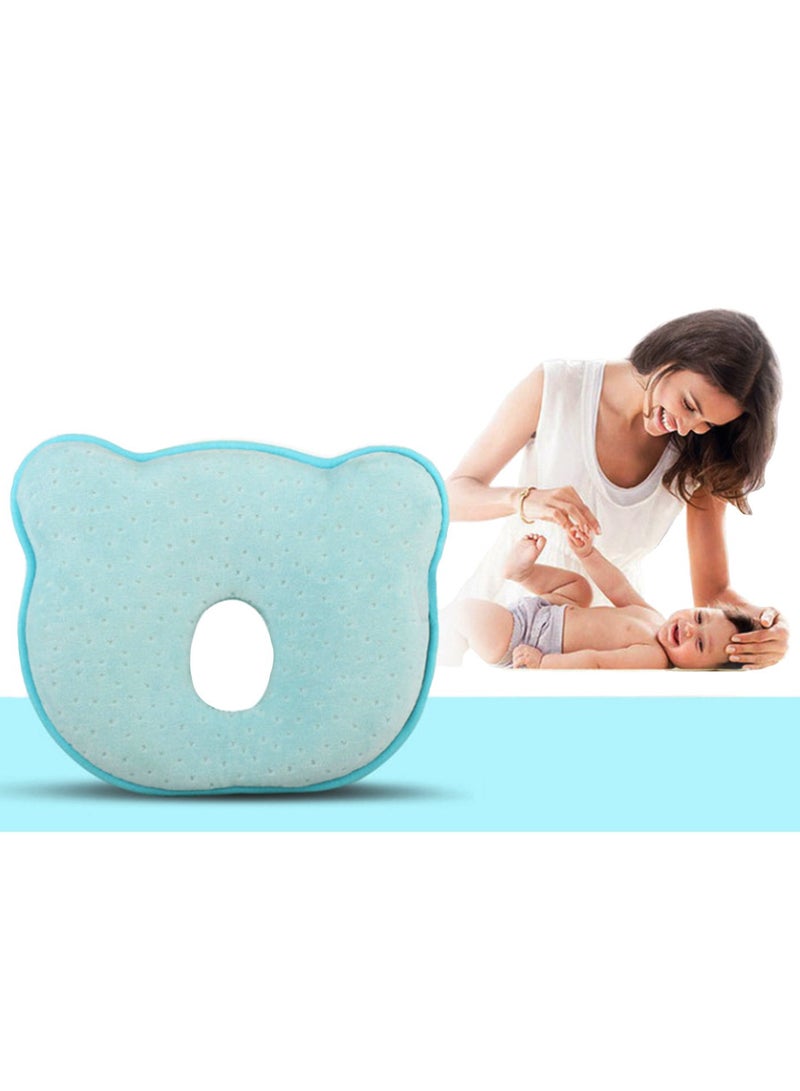 Hidetex Baby Pillow - Preventing Flat Head Syndrome (Plagiocephaly) for Your Newborn Baby，Made of Memory Foam Head- Shaping Pillow and Neck Support (0-12 Months)