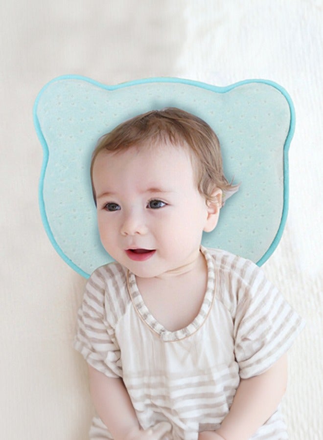 Hidetex Baby Pillow - Preventing Flat Head Syndrome (Plagiocephaly) for Your Newborn Baby，Made of Memory Foam Head- Shaping Pillow and Neck Support (0-12 Months)