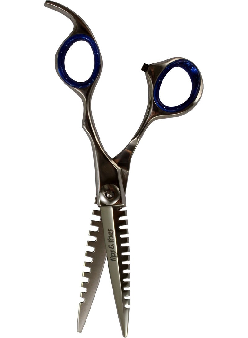 Tips&Toes Peofessional Double Edged Hair Salon Stylist Barber Thinning Shears Scissors  High-Performance Stainless-Steel Haircutting Shears for Extreme Precision Cutting, Trimming, Barbering, salon