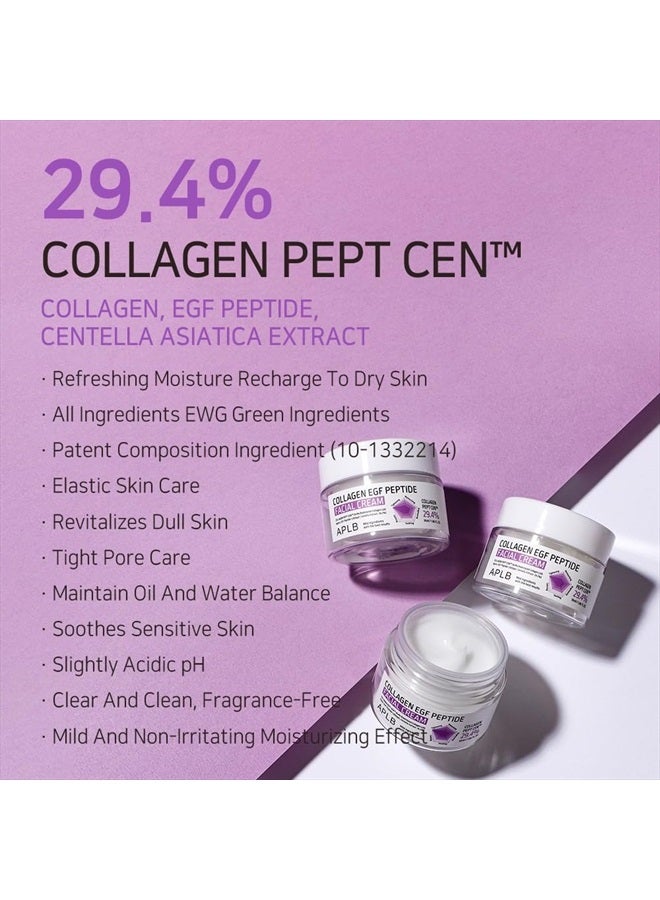 Collagen EGF Peptide Facial Cream | COLLAGEN PEPT CEN™ 29.4% 1.86 FL.OZ/Korean Skincare, Elasticity care, Deep hydration, Revitalize for gentle and improve skin texture