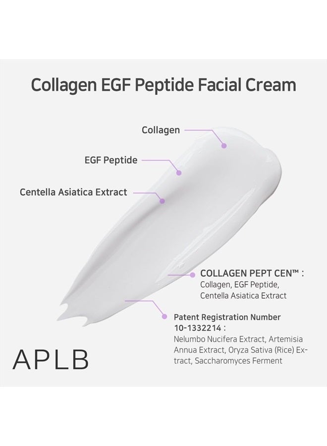 Collagen EGF Peptide Facial Cream | COLLAGEN PEPT CEN™ 29.4% 1.86 FL.OZ/Korean Skincare, Elasticity care, Deep hydration, Revitalize for gentle and improve skin texture