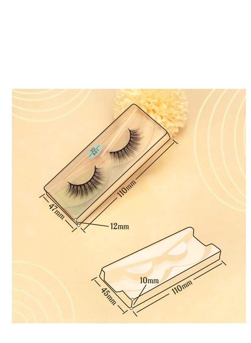 False Lashes Natural Look 10 Pairs 10 Styles Vegan Eyelashes Natural Fluffy False Eyelashes 3D Fake Eyelashes Fluffy Volume Strip Lashes Mixed Natural Look 3D Faux Mink Lashes