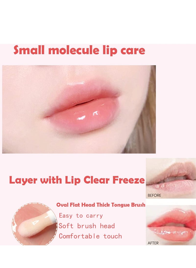 Lip Glow Oil Transparent Toot Lip Oil Portable Plumping Moisturizing Clear Lip Gloss for Dry and Chapped Lips Natural Nourishing Lip Care Deep Repair Use with Lipstick 3PCS