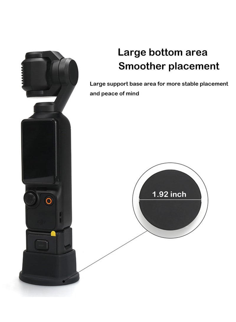 Silicone Non-Slip Desktop Mount for DJI Osmo Pocket 3, Osmo Pocket 3 Accessories (Silicone Black), Lightweight and Compact