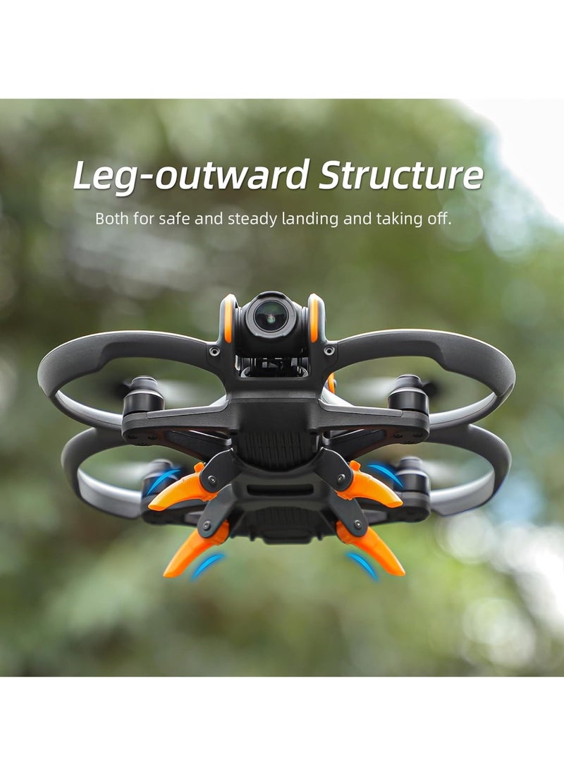 Avata 2 Landing Gear Foldable, Drone Landing Pad, Quick Release Extension Leg for DJI Avata 2 Accessories, Leg Foldable Extended, Height Extension Leg for DJI Avata 2 Drone (Orange)