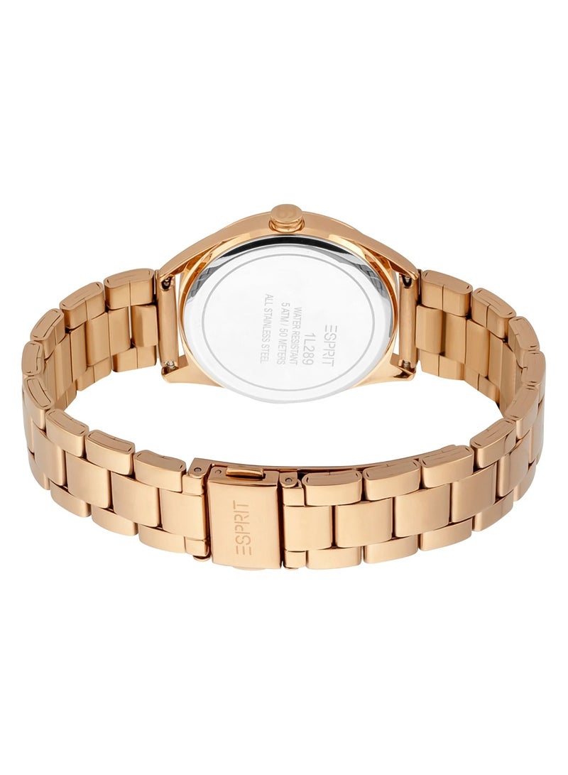 Esprit Stainless Steel Analog Women's Bracelet Watch With Stainless Steel Rose Gold ES1L289M0075