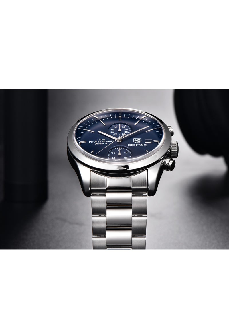 Watches for Men Luxury Men's Watches Stainless Steel Quartz Water Resistant Watches