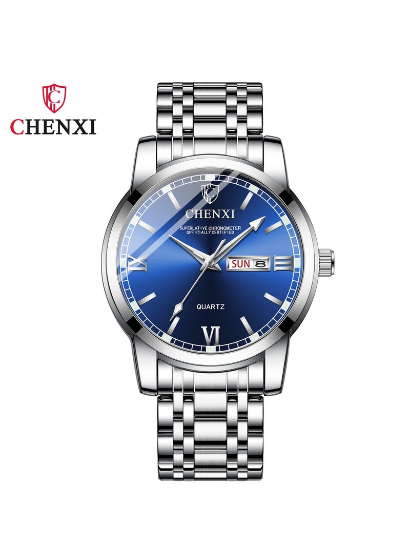 Watches for Men Watch Luxury Stainless Steel Quartz Waterproof Watch 8211