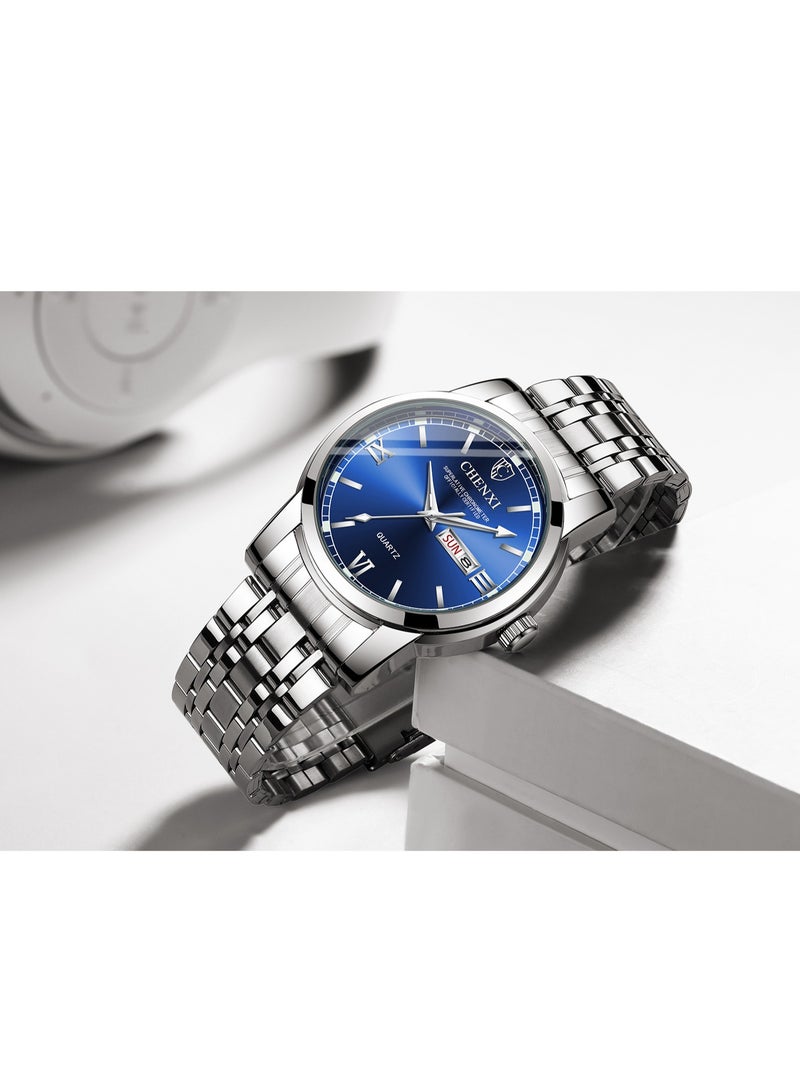 Watches for Men Watch Luxury Stainless Steel Quartz Waterproof Watch 8211