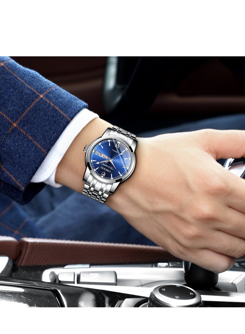 Watches for Men Watch Luxury Stainless Steel Quartz Waterproof Watch 8211