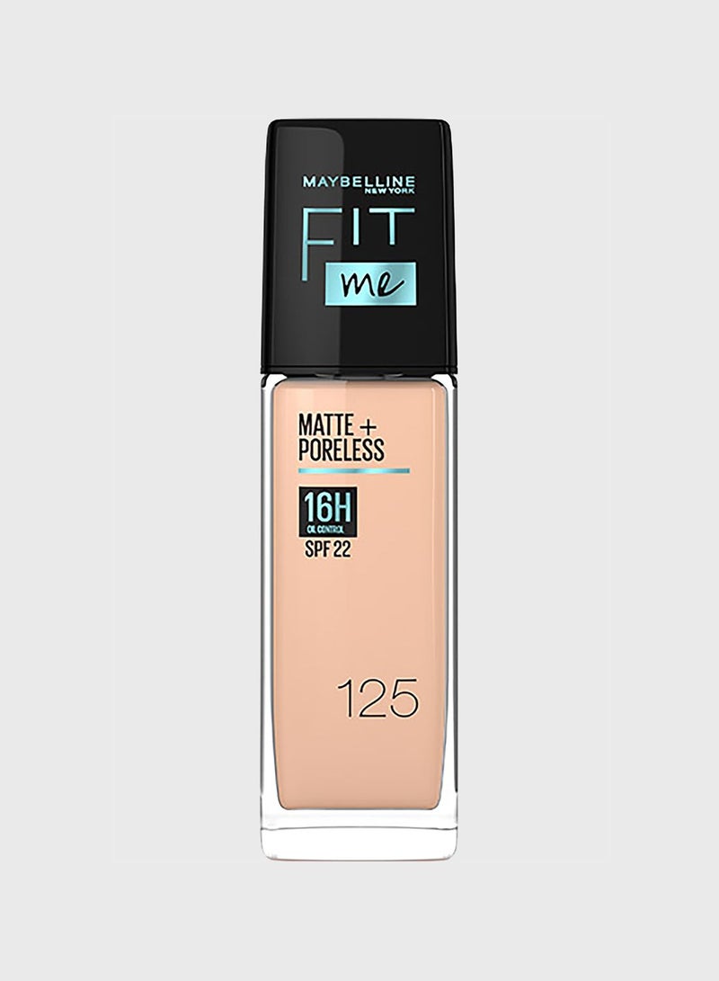 Fit Me Foundation Matte & Poreless Foundation 16H Oil Control with SPF 22 - 125