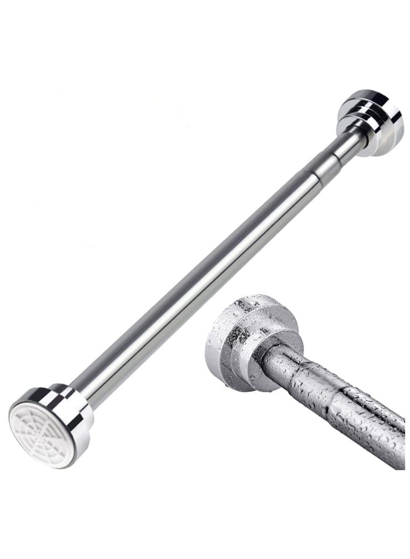 Shower Curtain Rod Adjustable 105-170Cm Extendable Length Telescopic Tension Bar Stainless Steel No Drill Type For Bathroom Shower Bathtub